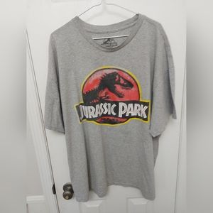 Jurassic Park T-shirt‎ size 2XL faded dinosaur t-rex movie promo